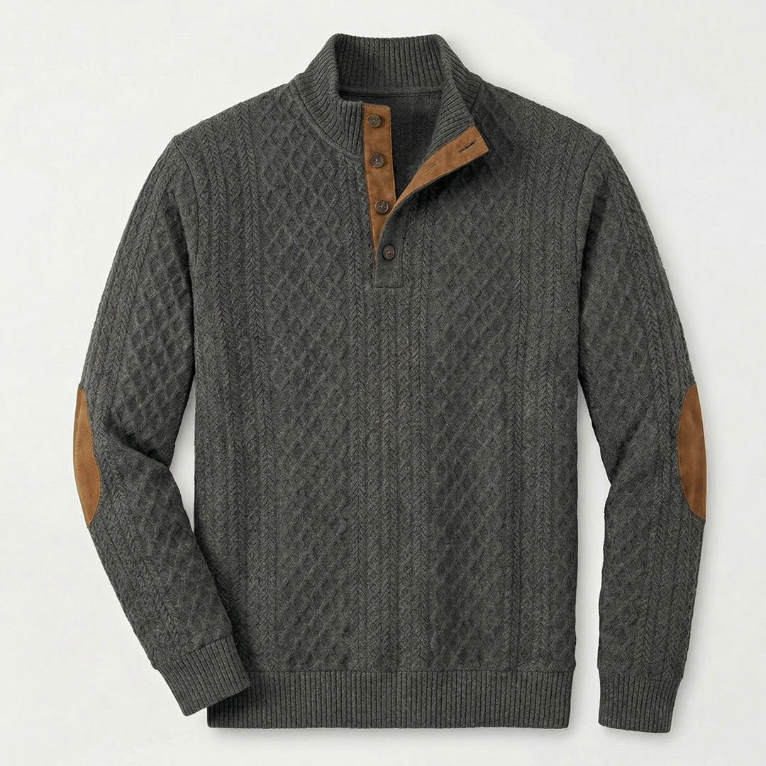 Crown - Klassischer Stehkragen-Pullover für Männer