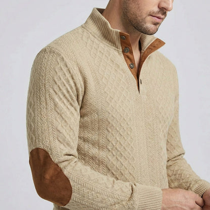 Crown - Klassischer Stehkragen-Pullover für Männer