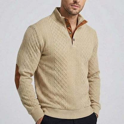 Crown - Klassischer Stehkragen-Pullover für Männer