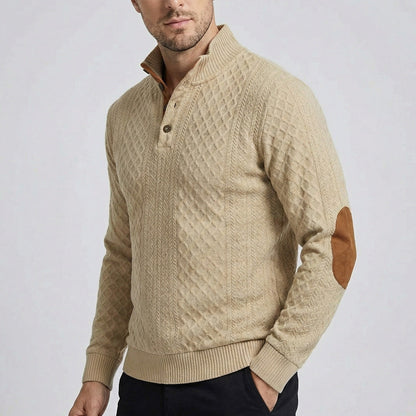 Crown - Klassischer Stehkragen-Pullover für Männer