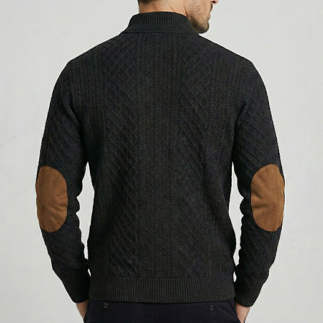 Crown - Klassischer Stehkragen-Pullover für Männer