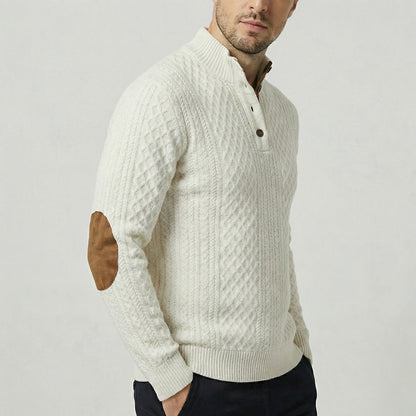 Crown - Klassischer Stehkragen-Pullover für Männer