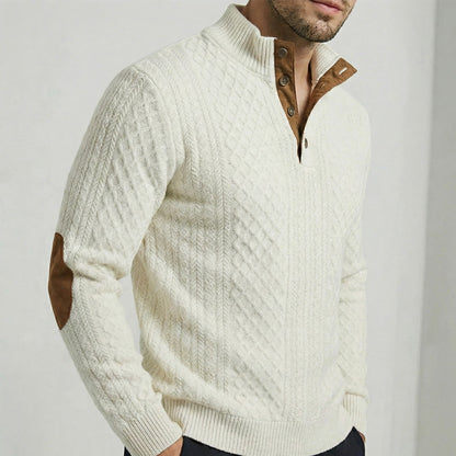 Crown - Klassischer Stehkragen-Pullover für Männer
