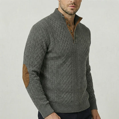 Crown - Klassischer Stehkragen-Pullover für Männer