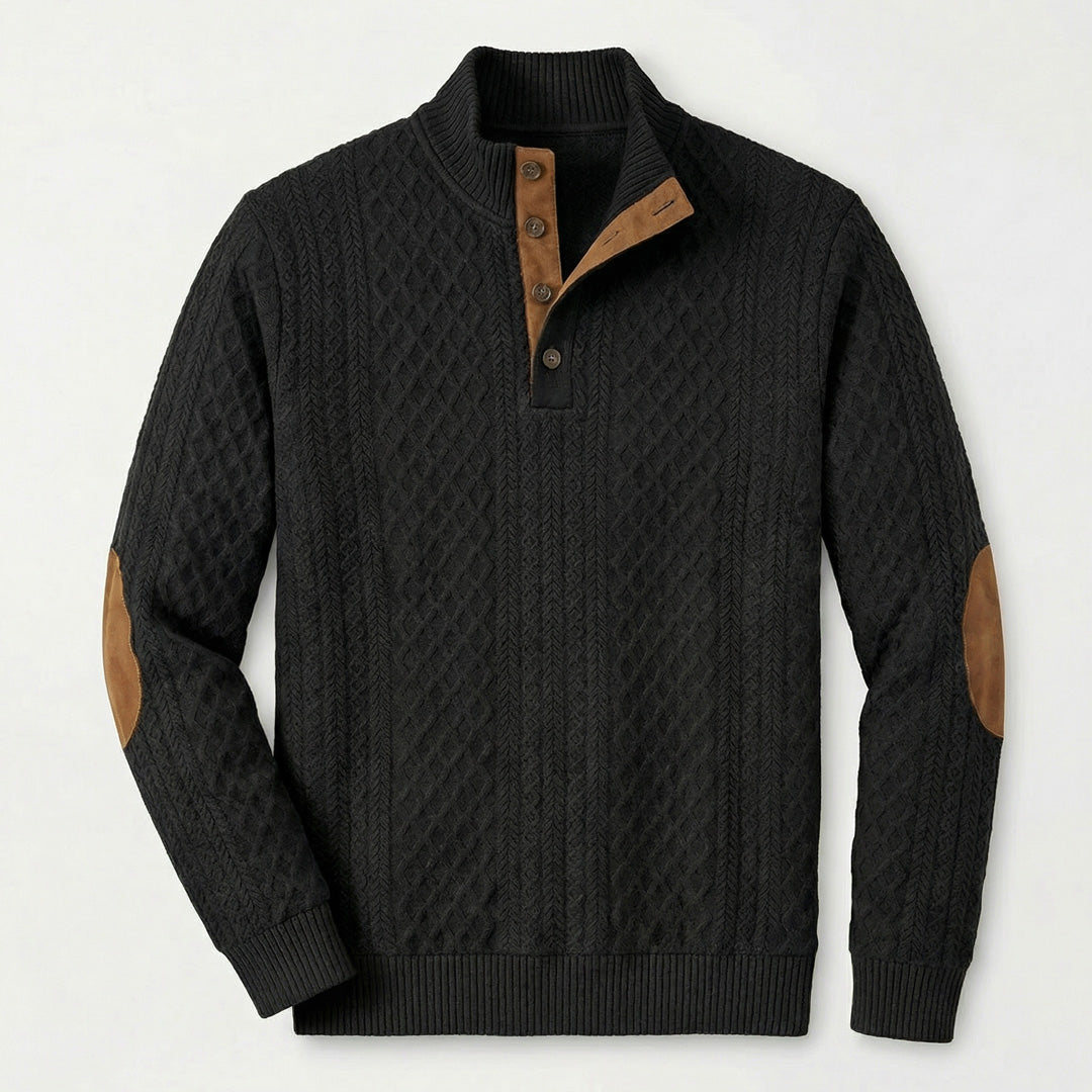 Crown - Klassischer Stehkragen-Pullover für Männer