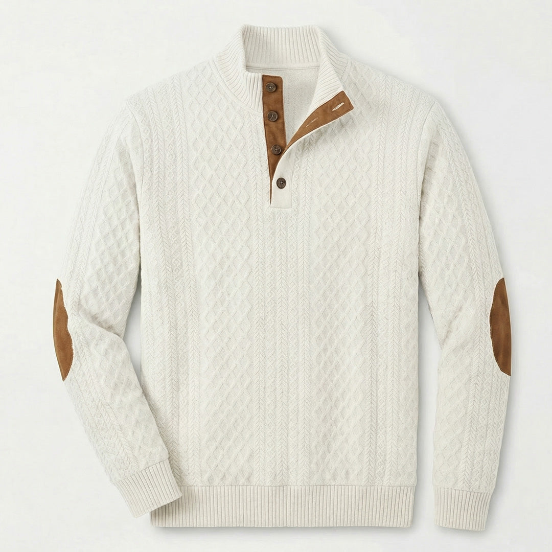 Crown - Klassischer Stehkragen-Pullover für Männer