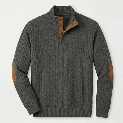 Crown - Klassischer Stehkragen-Pullover für Männer